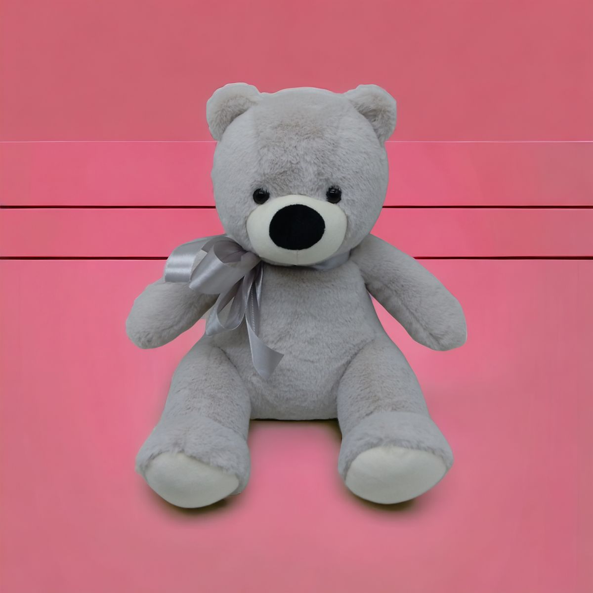 Мʼяка іграшка "Ведмедик", сірий, 30 см