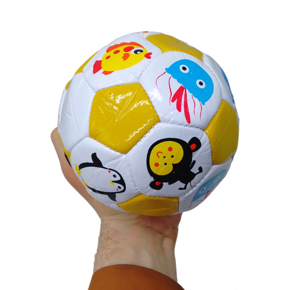 Мяч футбольный №2 "Зверушки" (желтый)