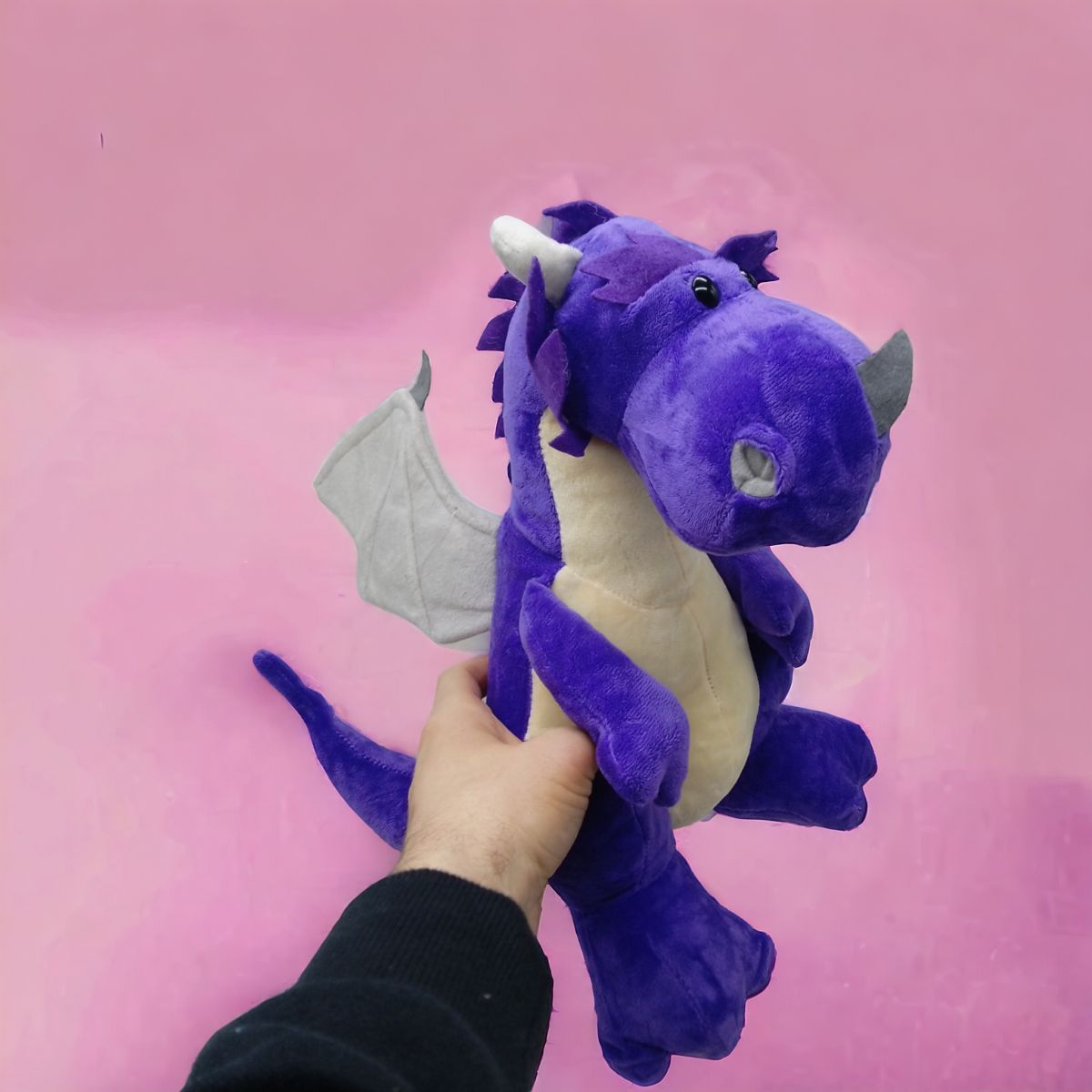 Мʼяка іграшка "Дракоша Лорік" фіолетовий, 33 см