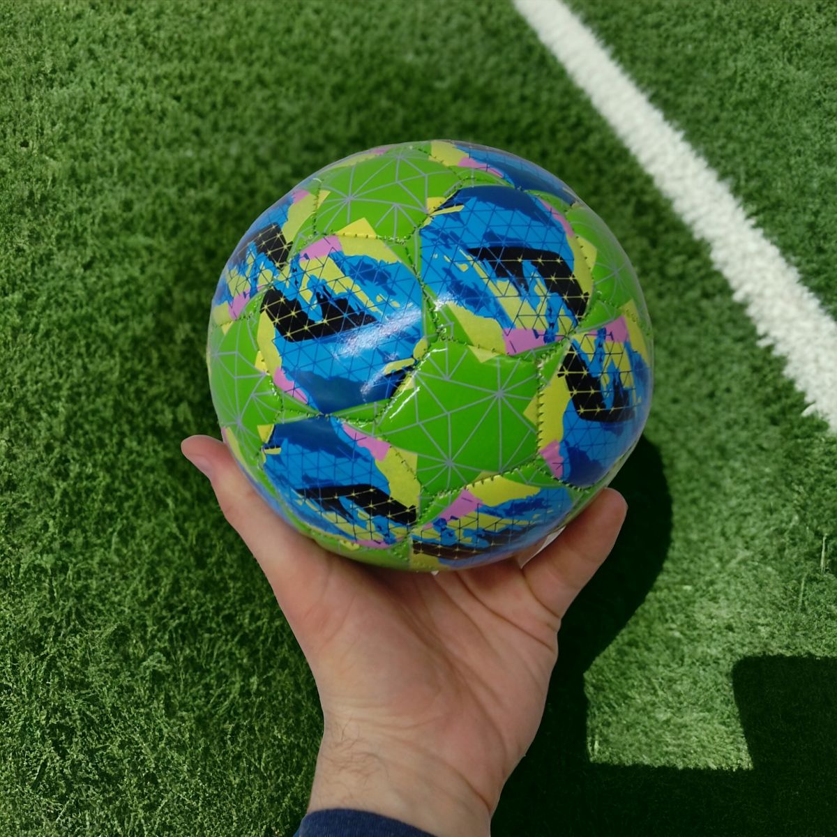 Мяч футбольный детский №2 "Звезды" (синий)