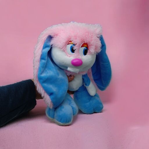 Мʼяка іграшка "Зайчик-вушастик", 30 см (блакитний)