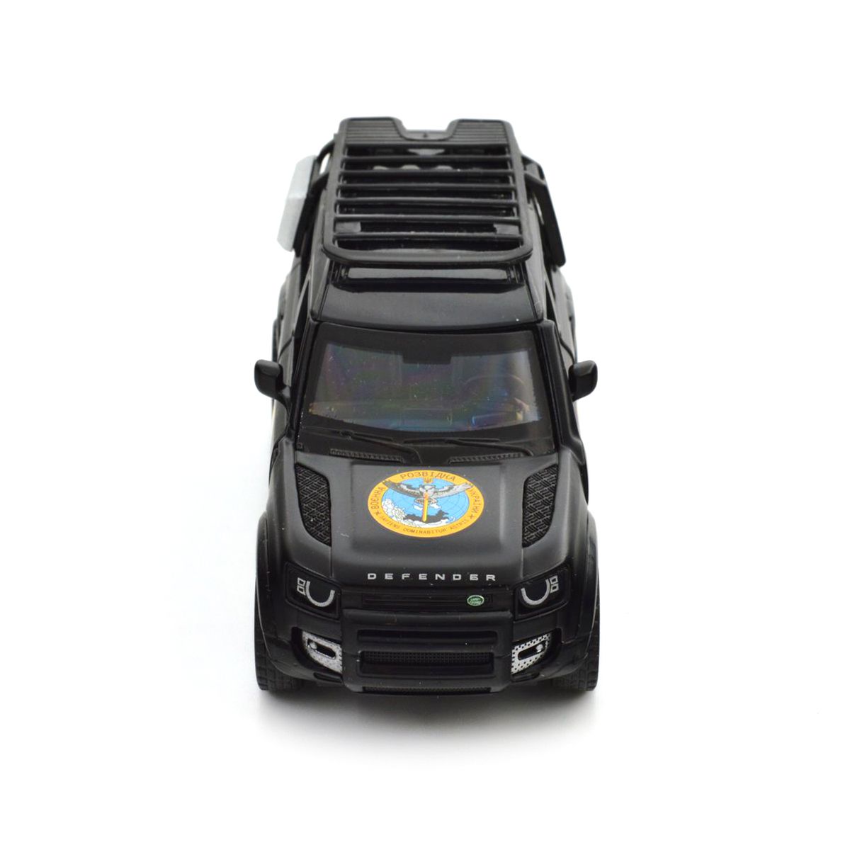 Машинка металлическая из серии "Шевроны Героев" - Land Rover Defender 110 - "ГУР МО"