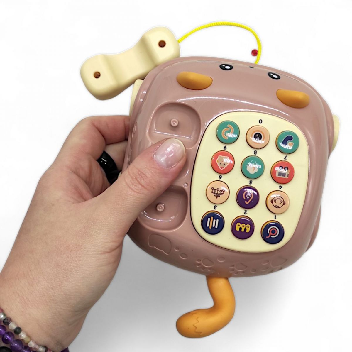 Музыкальная игрушка-каталка "Котик-телефон"