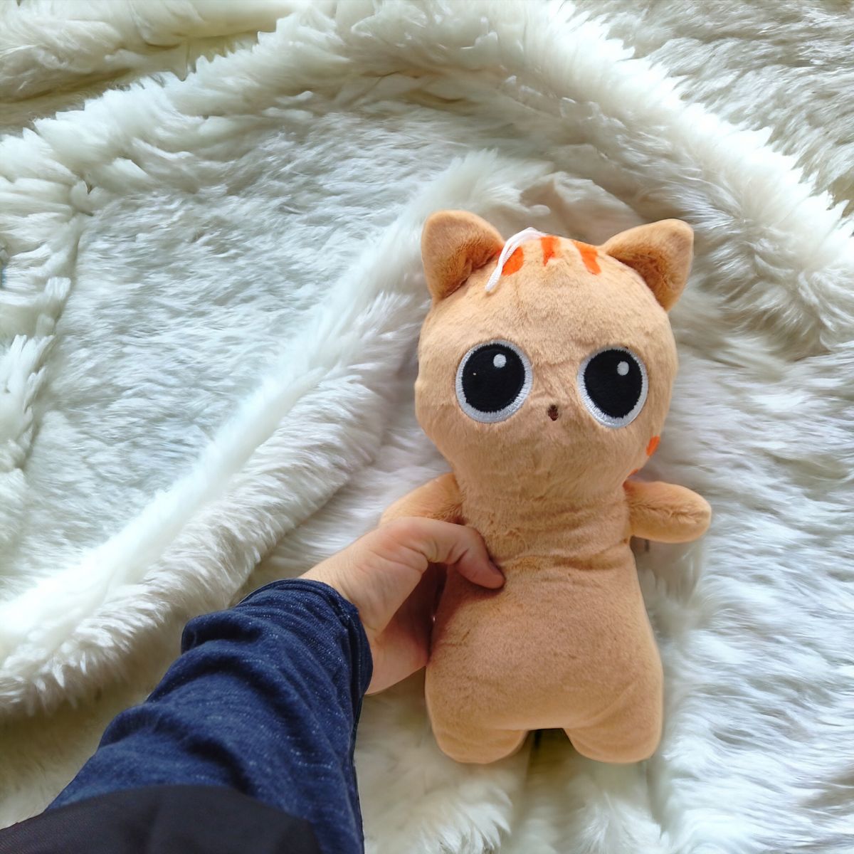 Мʼяка іграшка "Котик", 30 см, персиковий