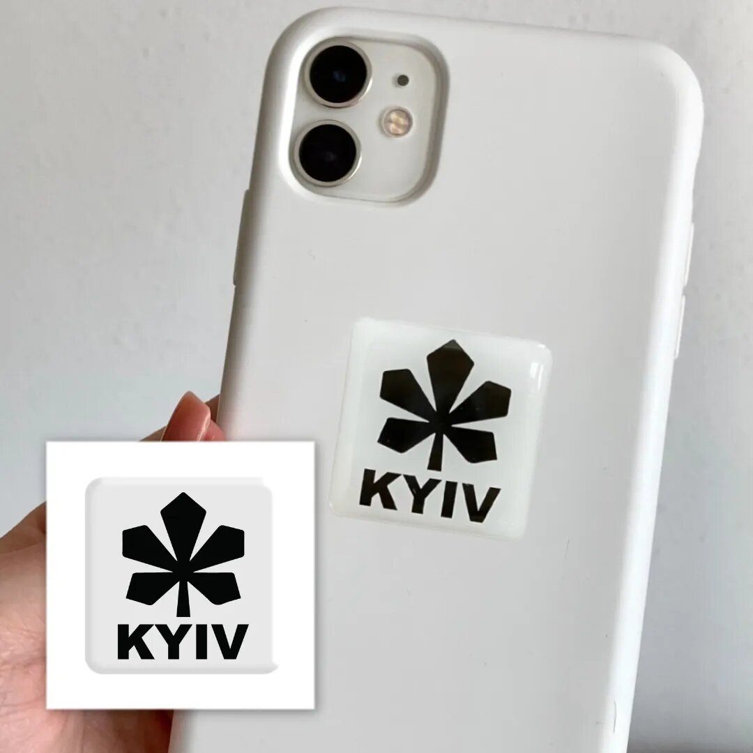 3D стікер "Kyiv white" (ціна за 1 шт)