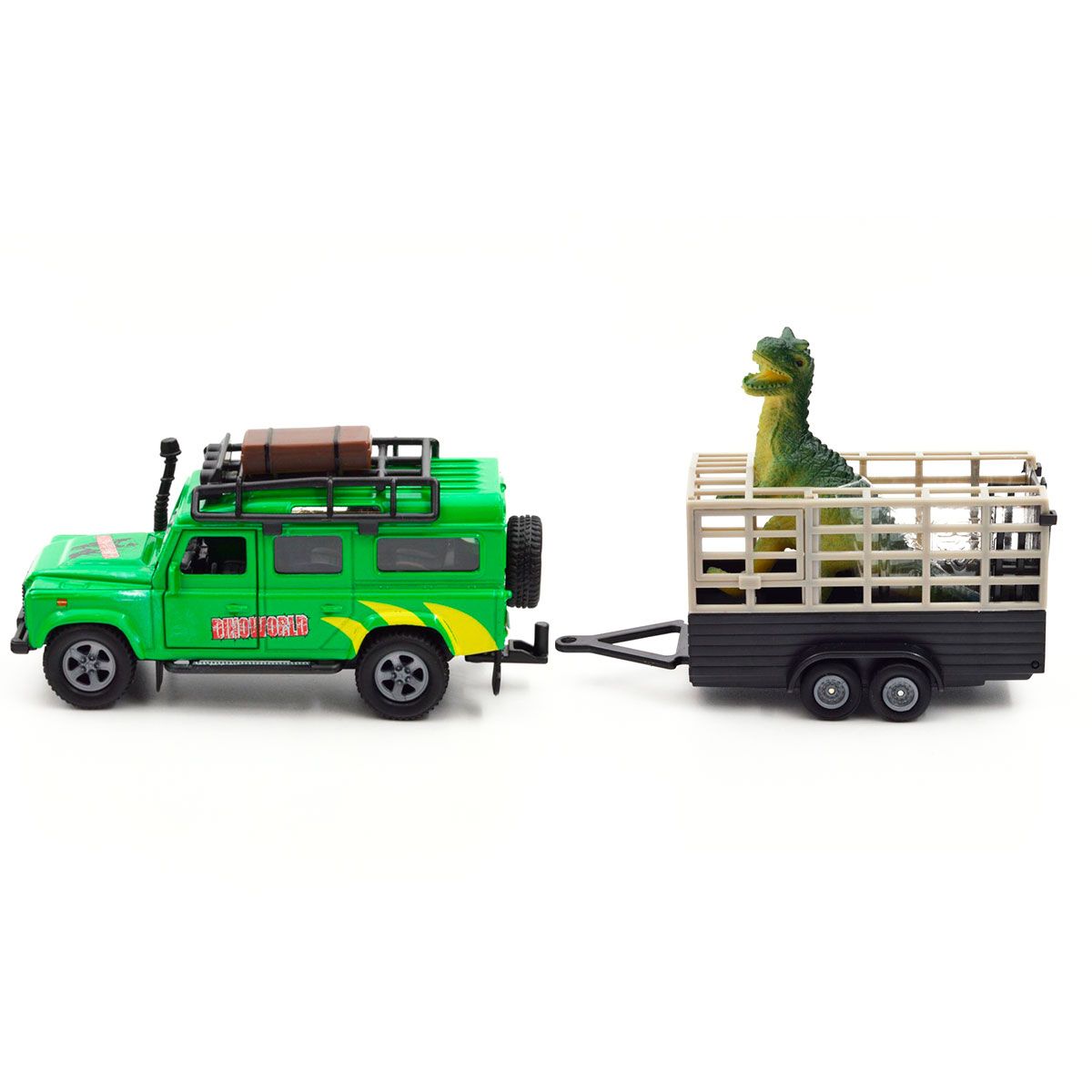 Ігровий набір "Land Rover", (з причепом і динозавром)