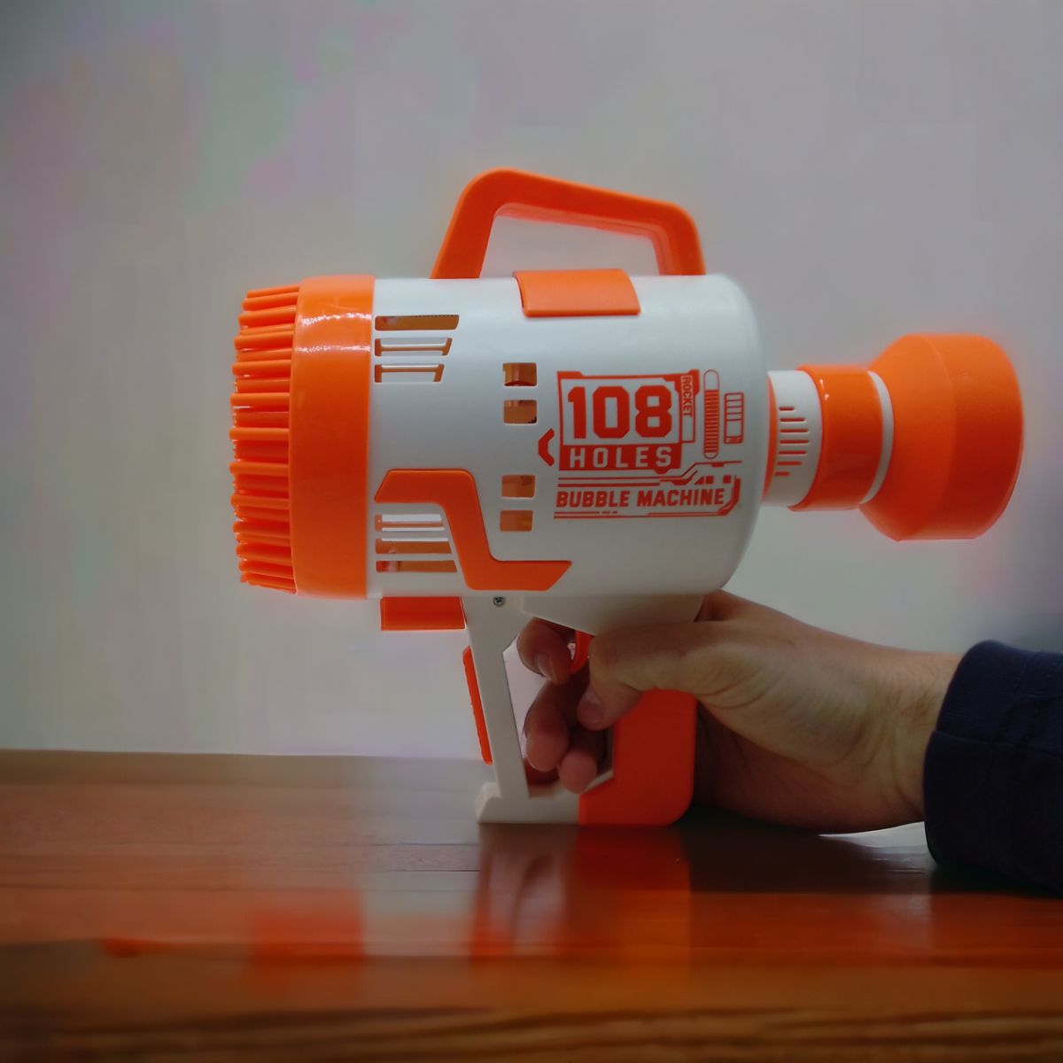 Бластер для мильних бульбашок "Bubble Gun", помаранчевий