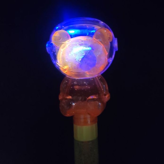 Мыльные пузыри с погремушкой "Мишка-космонавт", со светом (микс)