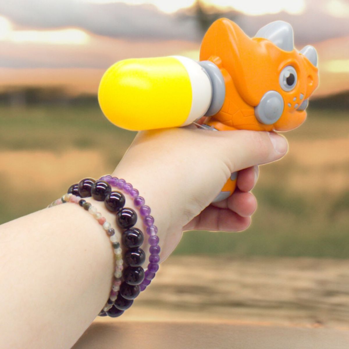 Водный пистолет мини "Динозаврик", оранжевый