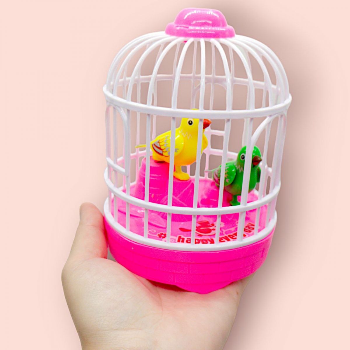 Іграшка на батарейках "Пташки в клітці" (рожевий), вид 4