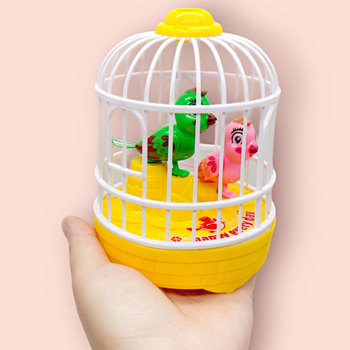 Іграшка на батарейках "Пташки в клітці" (жовтий), вид 3