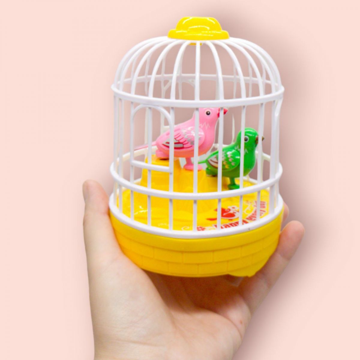 Іграшка на батарейках "Пташки в клітці" (жовтий), вид 4