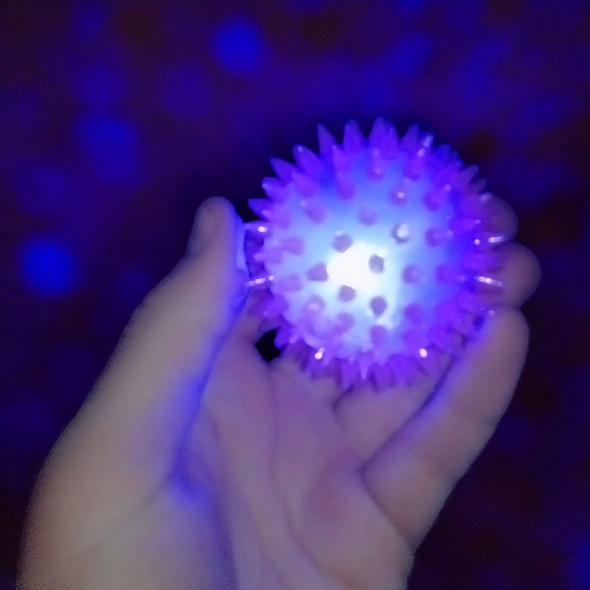 Мячик ежик со светом, 6 см, (зеленый)