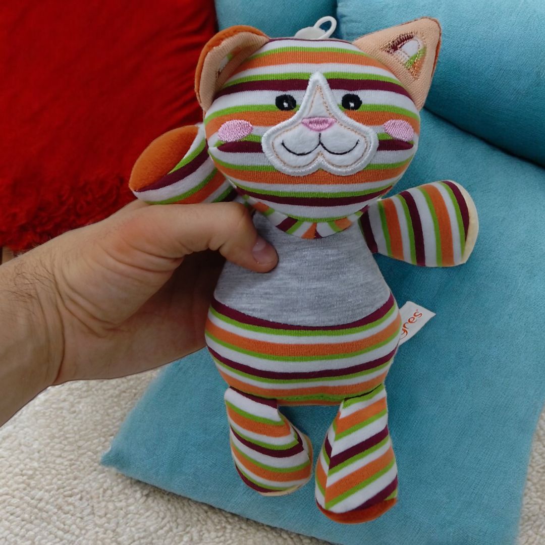 Іграшка мʼяка текстильна "Котик Тім", 22 см