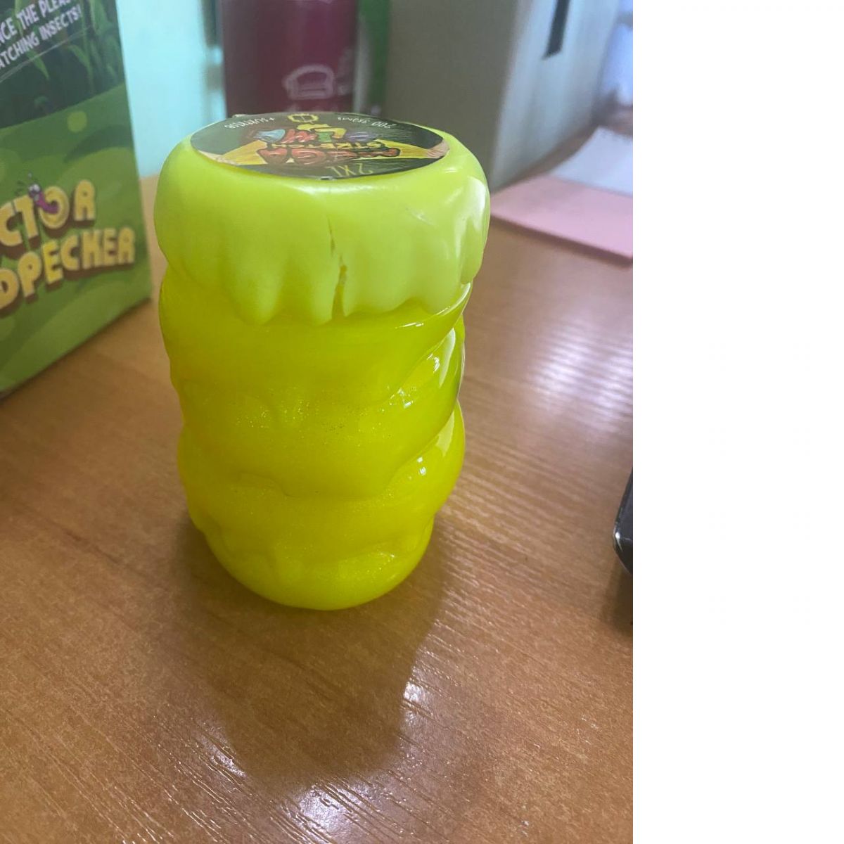 Уценка.  Лизун "Mega Stretch Slime" 200 г (укр) треснута крышка