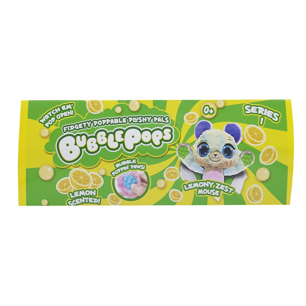 М’яка іграшка з ароматом "Bubble Pops міні.  Лимонне мишеня" (34 см)