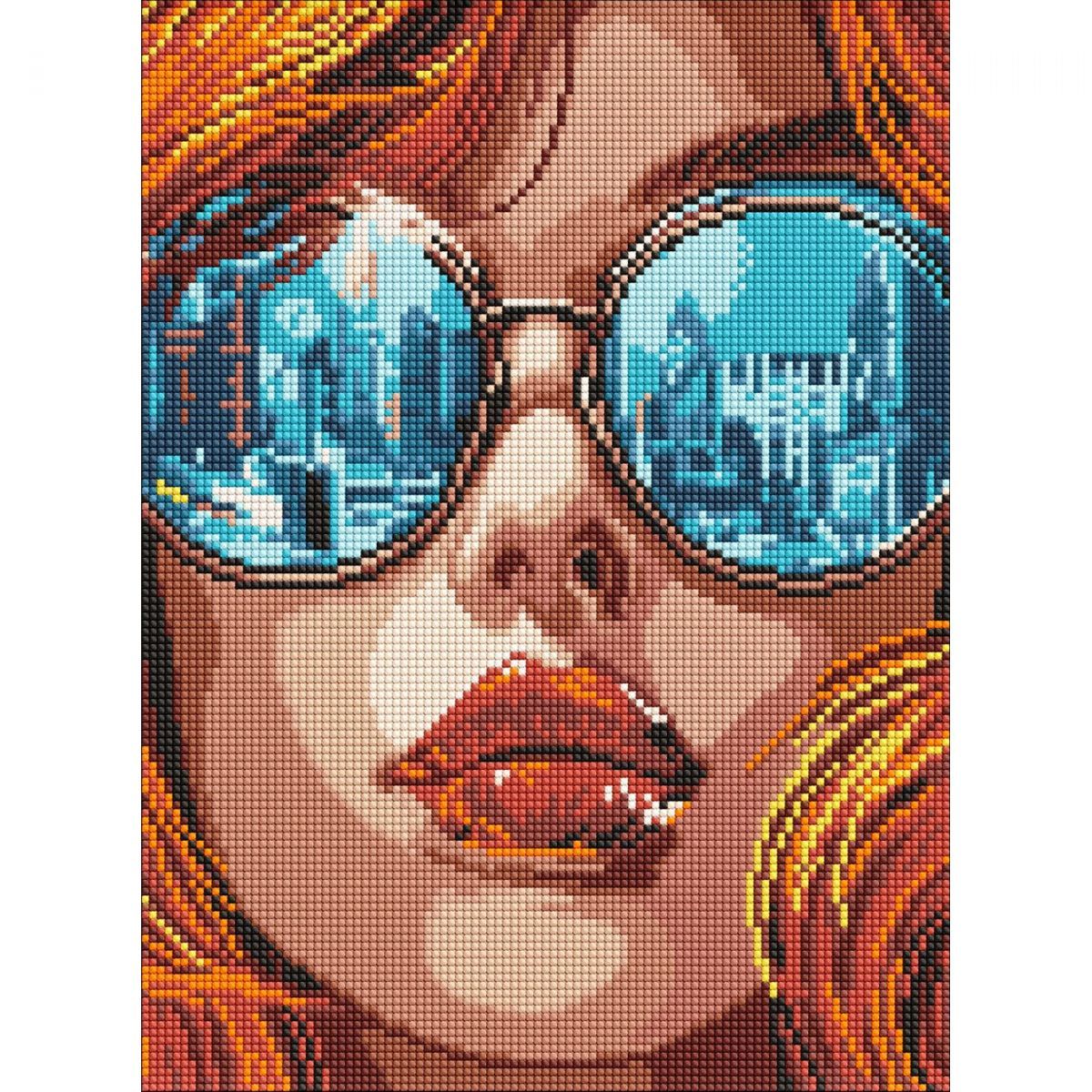 Уцінка.  Алмазна мозаїка "Пейзаж Лондона" 30х40 см - Подерта частина картини  фото 2