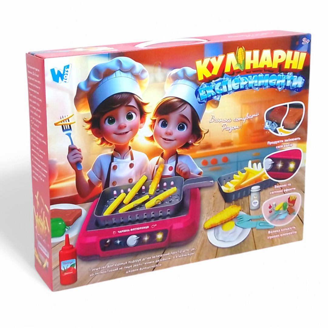 Кулінарні експерименти 24299 (18) "WToys", підсвічування, звукові ефекти, 13 аксесуарів, продукти змінюють колір, кухонне начиння, в коробці