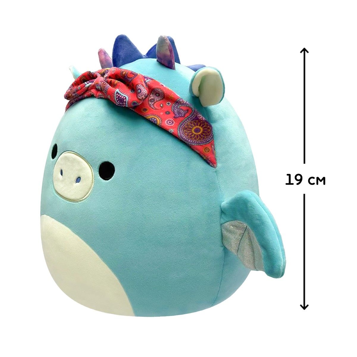 Мягкая игрушка Squishmallows – Дракон в бандане (19 cm)