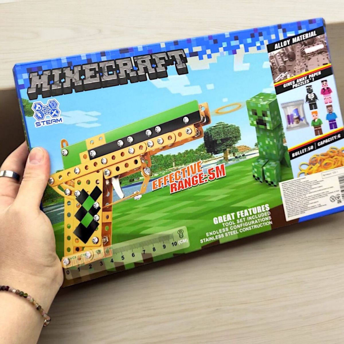 Конструктор металевий “Minecraft/Майнкрафт. Пістолет-гумкостріл” фото 2 Конструктор металевий “Minecraft/Майнкрафт. Пістолет-гумкостріл” фото 2