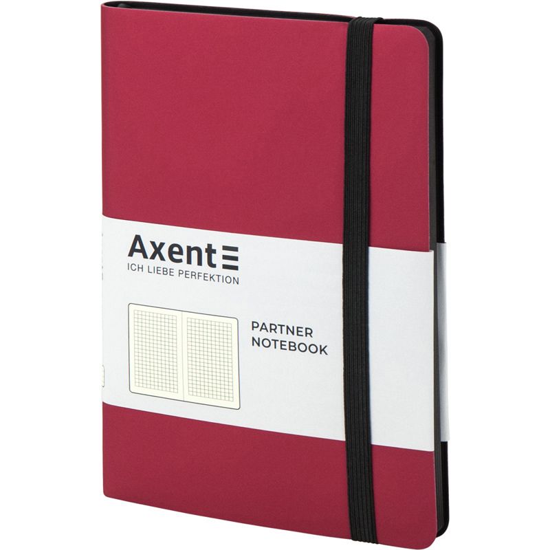 Книга записна Partner Soft, 125*195, 96арк, кліт, червона Книга записна Partner Soft, 125*195, 96арк, кліт, червона