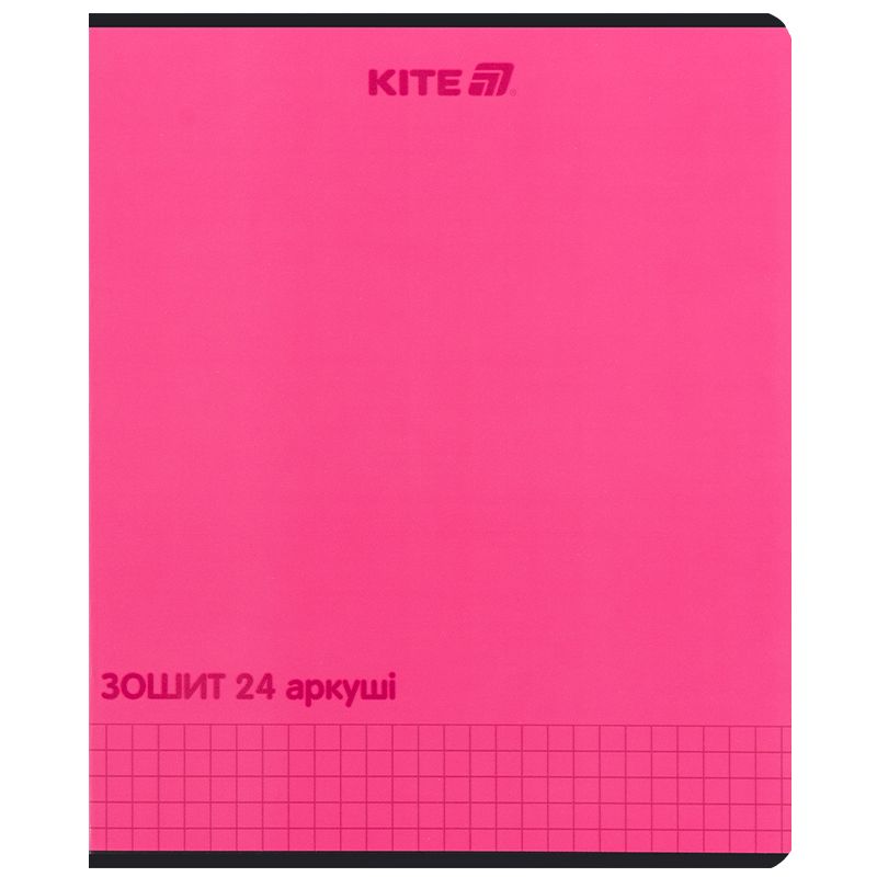 Зошит 24 арк. , кл. , софт тач + УФ лак, Kite One color Зошит 24 арк. , кл. , софт тач + УФ лак, Kite One color