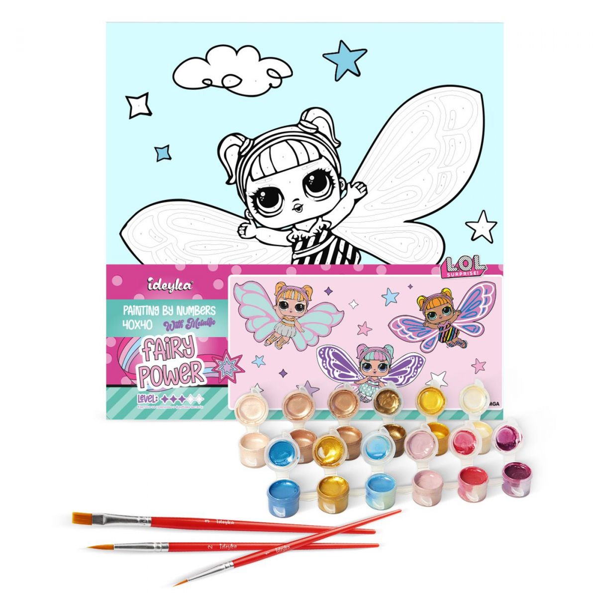 Картина за номерами "L. O. L. Surprise! O. M. G. Fairies Flutterstar" 40х40 см Картина за номерами "L. O. L. Surprise! O. M. G. Fairies Flutterstar" 40х40 см