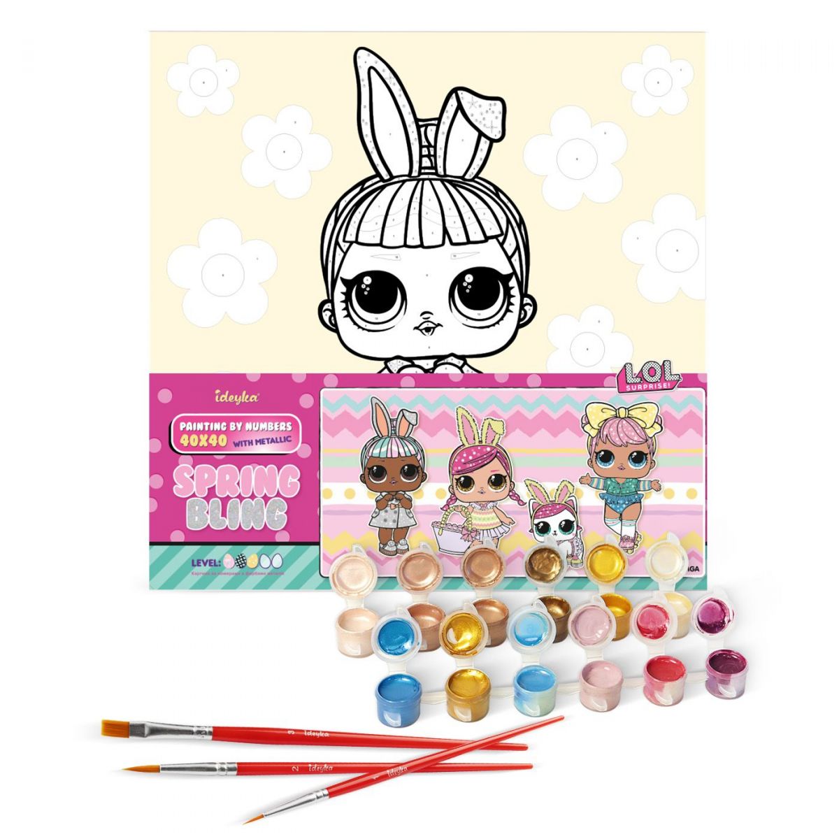 Картина за номерами "L. O. L. Surprise! Spring Bling Carats" 40х40 см Картина за номерами "L. O. L. Surprise! Spring Bling Carats" 40х40 см