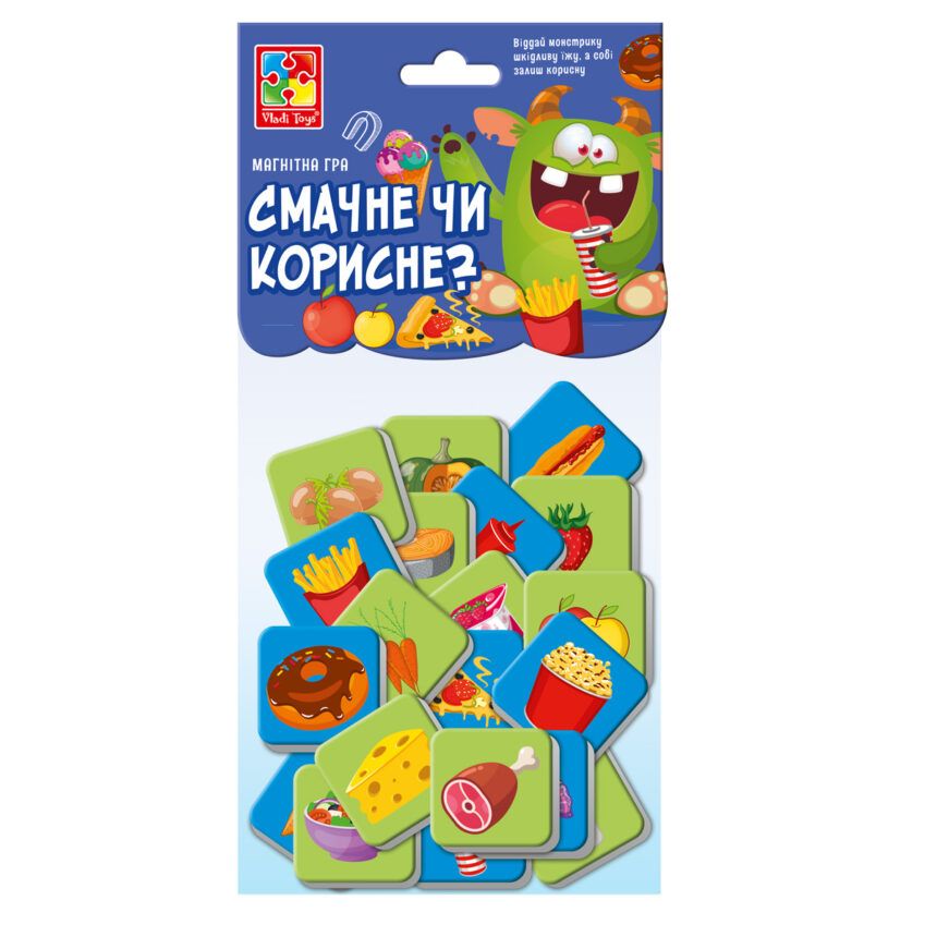 Гра розвиваюча (магнітна) "Смачне чи корисне?" фото 2 Гра розвиваюча (магнітна) "Смачне чи корисне?" фото 2