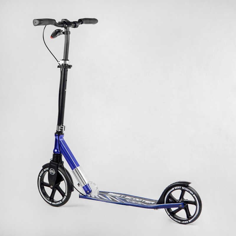 Самокат алюмінієвий "Best Scooter" (колеса PU, ФАРА, затискач керма, d передніх коліс - 230мм, d задніх коліс 200мм, 1 амортизатор передній) фото 2 Самокат алюмінієвий "Best Scooter" (колеса PU, ФАРА, затискач керма, d передніх коліс - 230мм, d задніх коліс 200мм, 1 амортизатор передній) фото 2