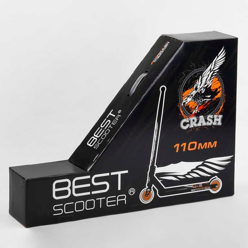 Самокат трюковий "Best Scooter. CRASH" (HIC-система, ПЕГІ, алюмінієвий диск і дека, колеса 110 мм PU, ширина керма - 57 см, в коробці) фото 2 Самокат трюковий "Best Scooter. CRASH" (HIC-система, ПЕГІ, алюмінієвий диск і дека, колеса 110 мм PU, ширина керма - 57 см, в коробці) фото 2
