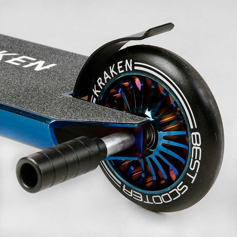 Самокат трюковий "Best Scooter. Kraken" (HIC-система, ПЕГИ, алюмінієвий диск та дека, АНОДОВАНИЙ, колеса PU 110мм, ширина керма 58 см) фото 2 Самокат трюковий "Best Scooter. Kraken" (HIC-система, ПЕГИ, алюмінієвий диск та дека, АНОДОВАНИЙ, колеса PU 110мм, ширина керма 58 см) фото 2