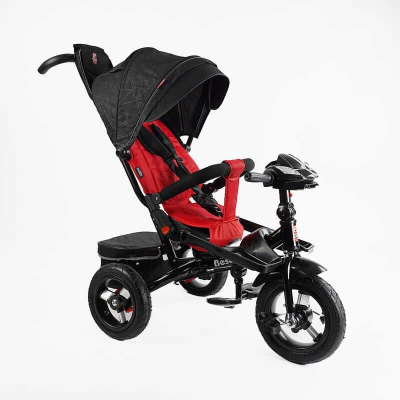 Велосипед-коляска Best Trike ПОВОРОТНЕ СИДІННЯ, СКЛАДНЕ КЕРМО, ФАРА МУЗИЧНА З USB, Bluetooth НАДУВНІ КОЛЕСА, ПУЛЬТ ВКЛЮЧЕННЯ СВІТЛА І ЗВУКУ  фото 2