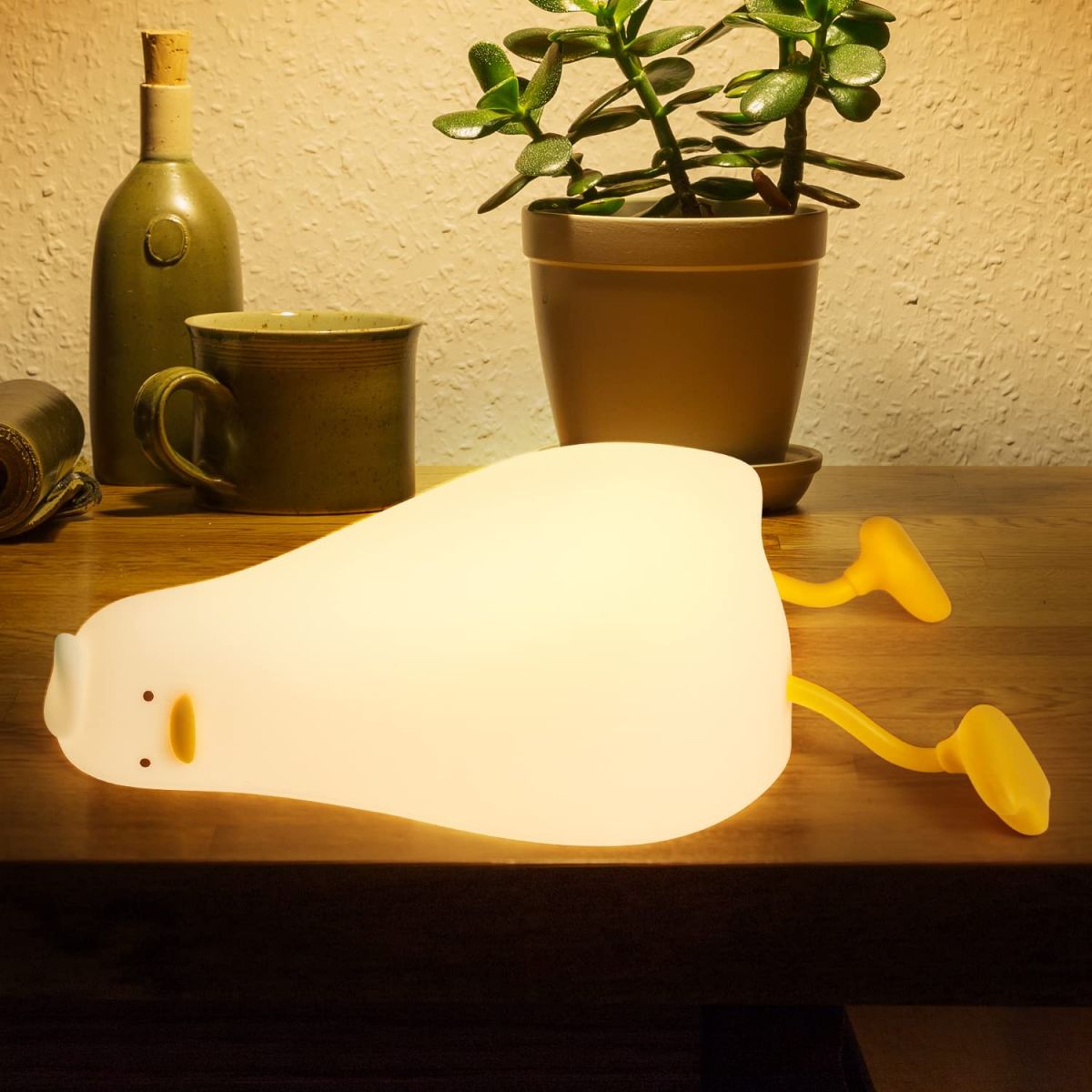 Нічник силіконовий "Качка Lie in peace duck sleep Lamp", акумулятор фото 2 Нічник силіконовий "Качка Lie in peace duck sleep Lamp", акумулятор фото 2