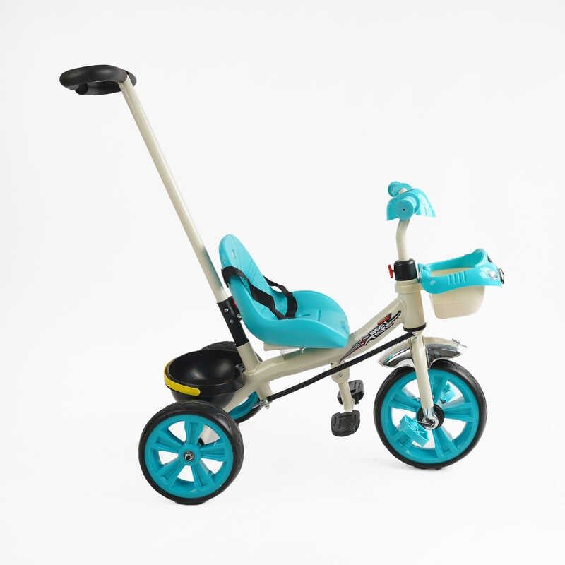 Велосипед 3-х колесный BS-70815 Best Trike колеса EVA переднее 10”, заднее 8”, стальная рама, УКР.  Озвучка, родительская ручка, в коробке  фото 2