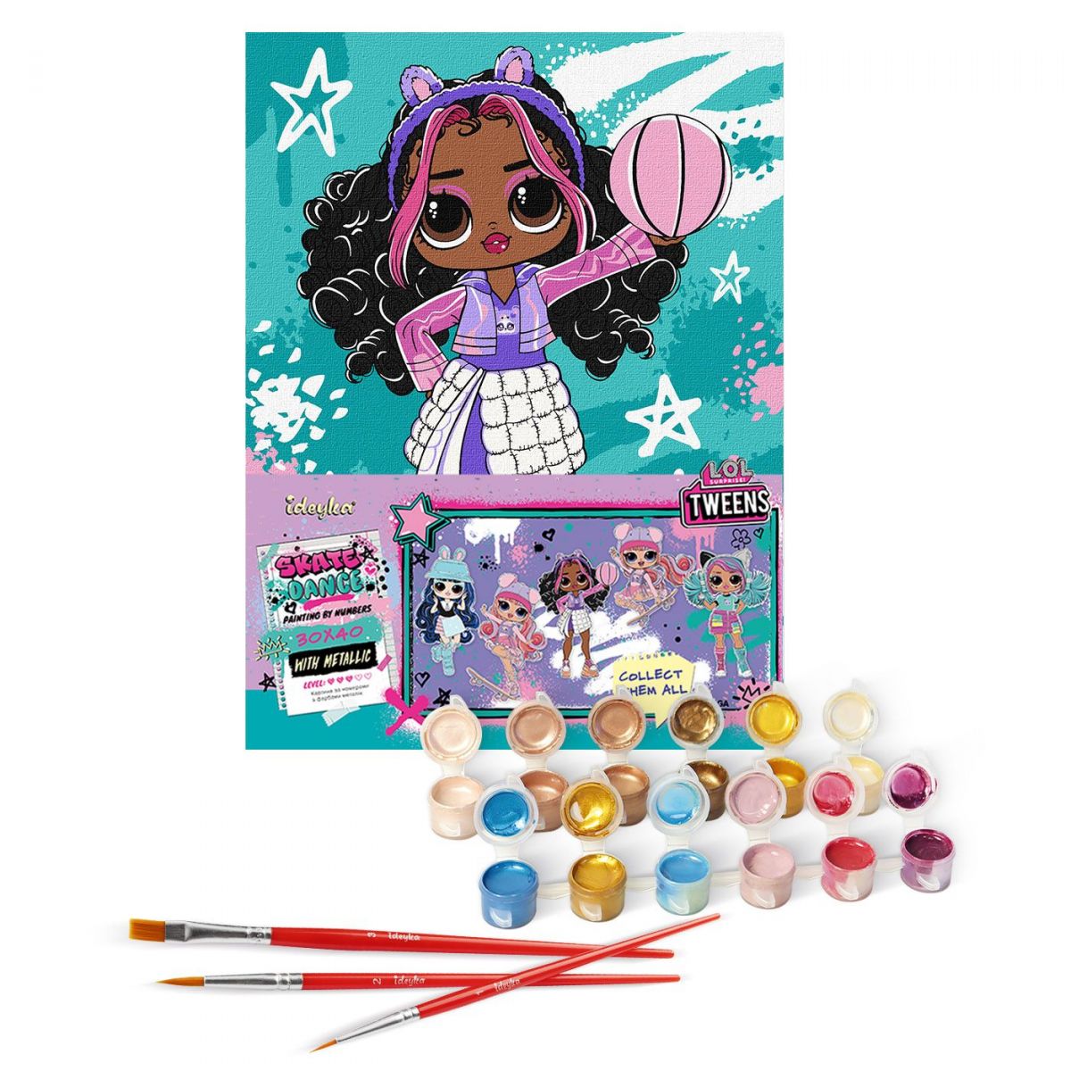 Картина за номерами - L. O. L. Surprise! Tweens Skate Dance Hoops Cutie (30х40 см) фото 2 Картина за номерами - L. O. L. Surprise! Tweens Skate Dance Hoops Cutie (30х40 см) фото 2