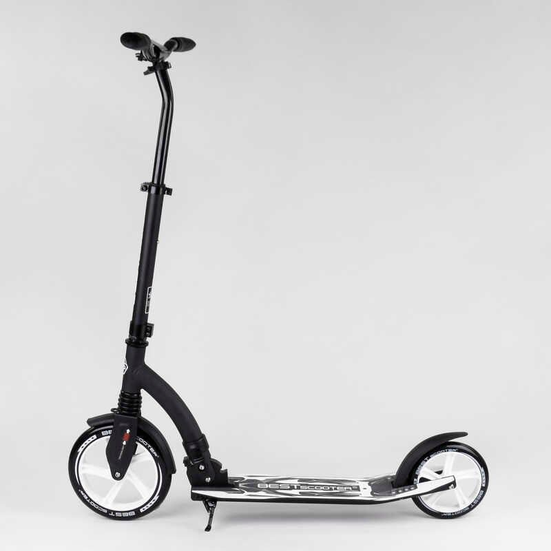 Самокат двоколісний Best Scooter 75343 колеса PU - переднє 23 см, заднє - 20 см, 1 амортизатор, широкий руль, зажим руля, в коробці фото 2 Самокат двоколісний Best Scooter 75343 колеса PU - переднє 23 см, заднє - 20 см, 1 амортизатор, широкий руль, зажим руля, в коробці фото 2