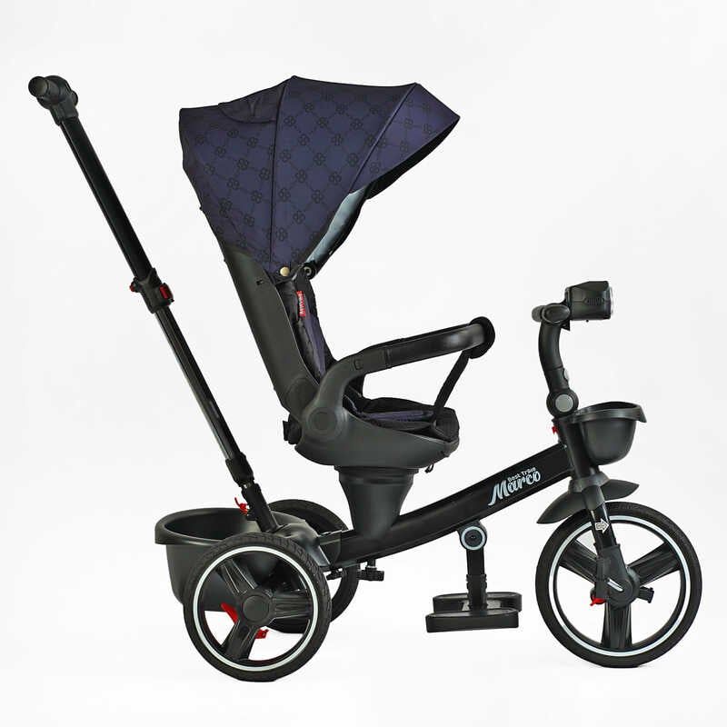 Велосипед "BestTrike Marco" (поворотне сидіння, складне кермо, колеса з прогумованим PU, кошик, телескопічна ручка, фара музична) фото 2 Велосипед "BestTrike Marco" (поворотне сидіння, складне кермо, колеса з прогумованим PU, кошик, телескопічна ручка, фара музична) фото 2