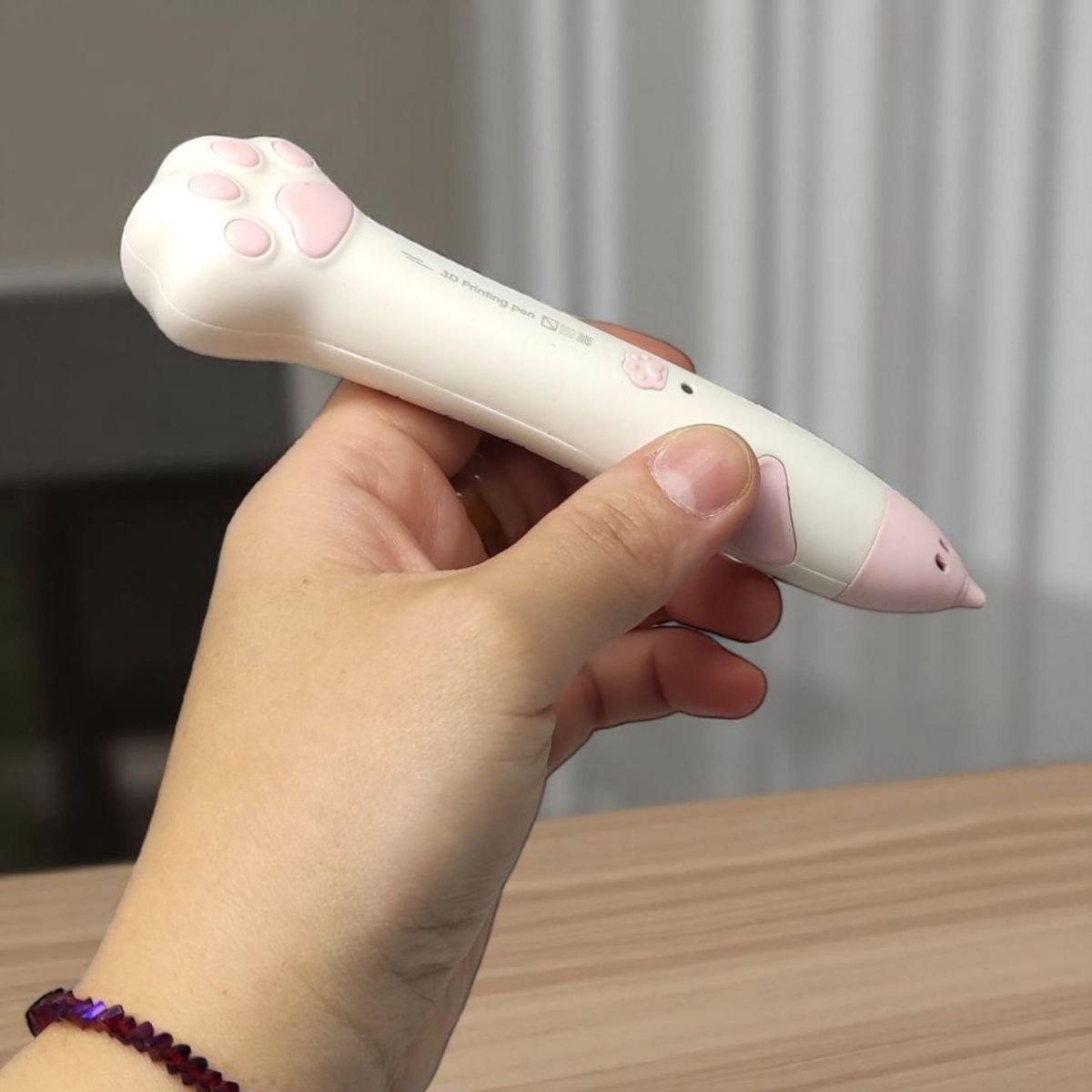 Іграшка 3D ручка (Котяча лапка) (підставка, 3 кольори пластика в комплекті) фото 2 Іграшка 3D ручка (Котяча лапка) (підставка, 3 кольори пластика в комплекті) фото 2