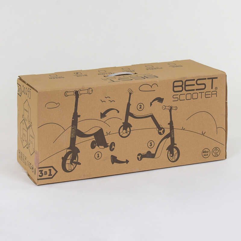 Самокат 3в1 (1) Best Scooter, самокат-велобіг-велосипед, ЧЕРВОНИЙ, світло, 8 мелодій, колеса PU, переднє колесо d = 20см, задні d = 11см фото 2 Самокат 3в1 (1) Best Scooter, самокат-велобіг-велосипед, ЧЕРВОНИЙ, світло, 8 мелодій, колеса PU, переднє колесо d = 20см, задні d = 11см фото 2