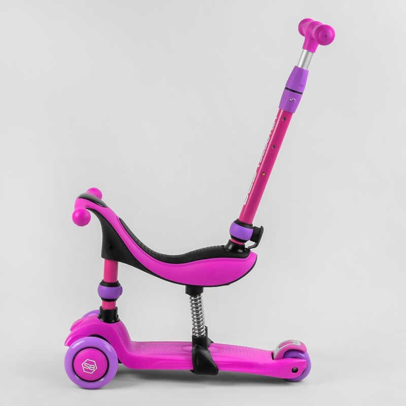 Самокат-велобіг 3в1 триколісний BS-26566 (4) Best Scooter, 3 колеса PU зі світлом, сидіння, амортизатори, батьківська ручка фото 2 Самокат-велобіг 3в1 триколісний BS-26566 (4) Best Scooter, 3 колеса PU зі світлом, сидіння, амортизатори, батьківська ручка фото 2