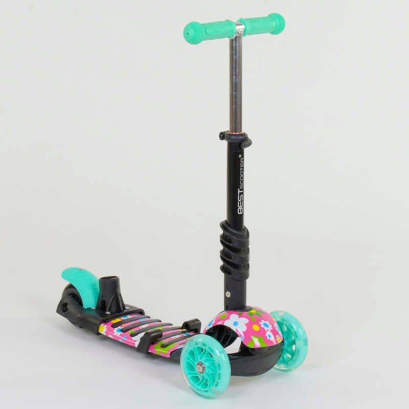 Самокат 5в1 43702 (1) Best Scooter, АБСТРАКЦІЯ, PU колеса, ПІДСВІТКА КОЛІС, в коробці фото 2 Самокат 5в1 43702 (1) Best Scooter, АБСТРАКЦІЯ, PU колеса, ПІДСВІТКА КОЛІС, в коробці фото 2