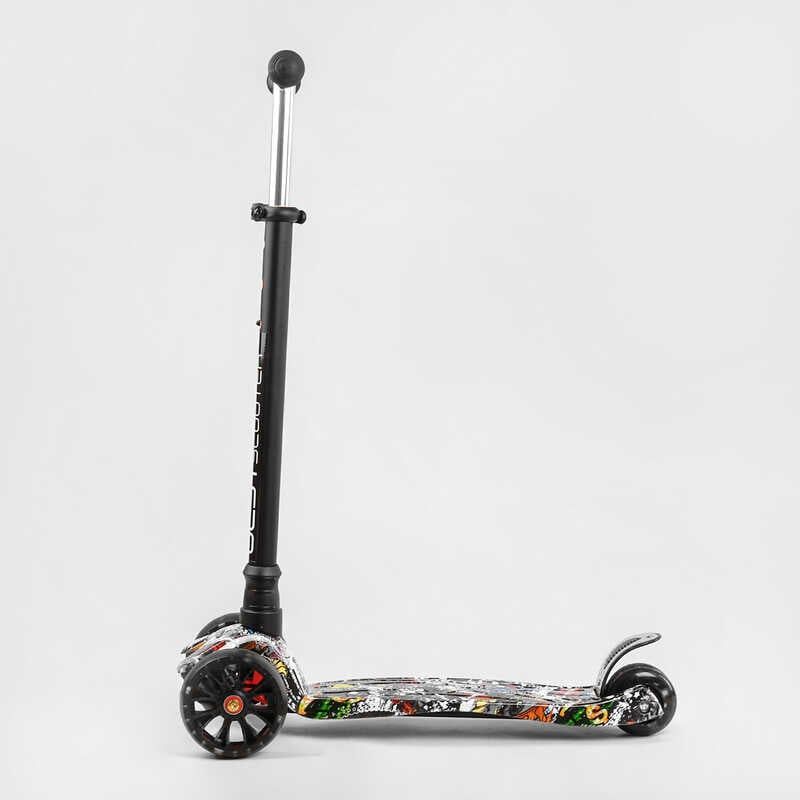 Самокат трехколесный "Best Scooter", съемный руль, колеса PU со светом, передний 130х25 мм, задние сдвоенные 80х45 мм, в коробке фото 2 Самокат трехколесный "Best Scooter", съемный руль, колеса PU со светом, передний 130х25 мм, задние сдвоенные 80х45 мм, в коробке фото 2
