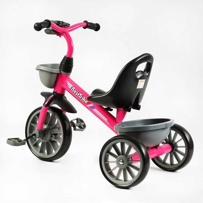 Велосипед 3-х колісний BS-20470 Best Trike (1) колеса EVA переднє 12’’, заднє 10’’, сталева рама, фара з музикою та світлом, 1 пісня українською та 2 англійською, 2 кошики, в коробці фото 2 Велосипед 3-х колісний BS-20470 Best Trike (1) колеса EVA переднє 12’’, заднє 10’’, сталева рама, фара з музикою та світлом, 1 пісня українською та 2 англійською, 2 кошики, в коробці фото 2