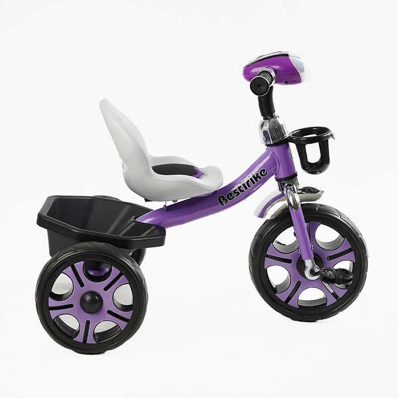 Велосипед 3-х колісний BS-27102 Best Trike (1) колеса EVA переднє 12’’, заднє 10’’, сталева рама, фара з музикою та світлом, кошик, в коробці фото 2 Велосипед 3-х колісний BS-27102 Best Trike (1) колеса EVA переднє 12’’, заднє 10’’, сталева рама, фара з музикою та світлом, кошик, в коробці фото 2