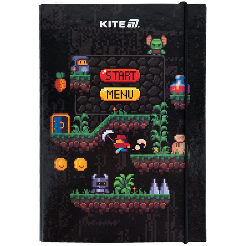 Папка для зошитів В5 на гумці картон, Pixel Game фото 2 Папка для зошитів В5 на гумці картон, Pixel Game фото 2