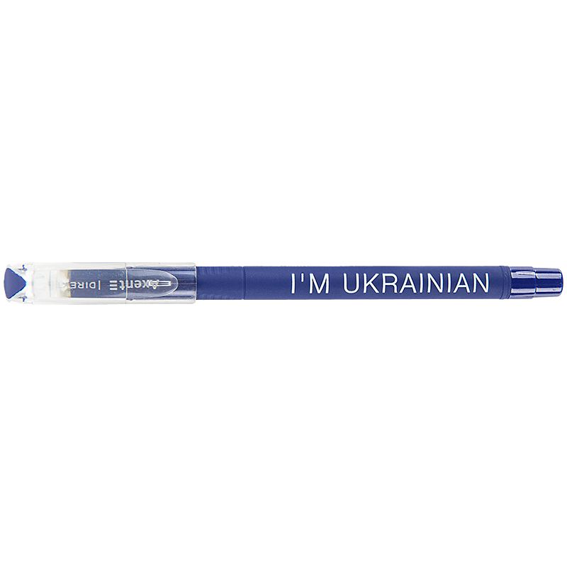 Ручка кулькова Direkt I'm ukrainian, синя  фото 2