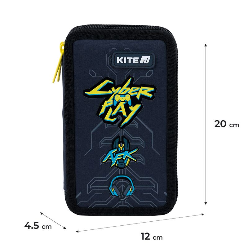 Пенал Kite 2 від. , без наповнення 623 Cyber фото 2 Пенал Kite 2 від. , без наповнення 623 Cyber фото 2