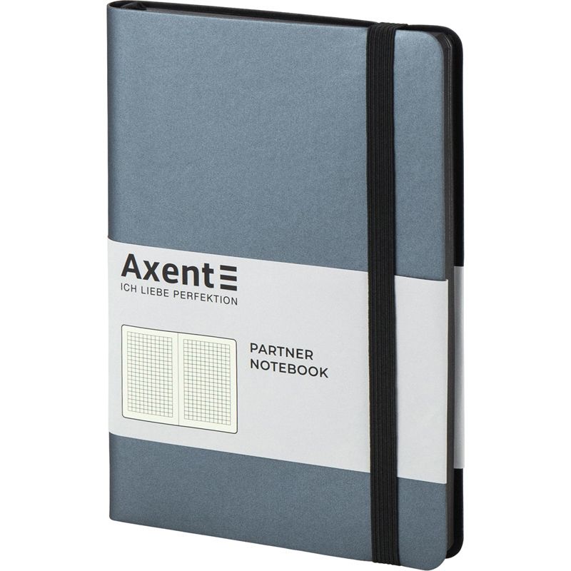 Книга записна Partner Soft, 125*195, 96арк, кліт, срібн-синя фото 2 Книга записна Partner Soft, 125*195, 96арк, кліт, срібн-синя фото 2