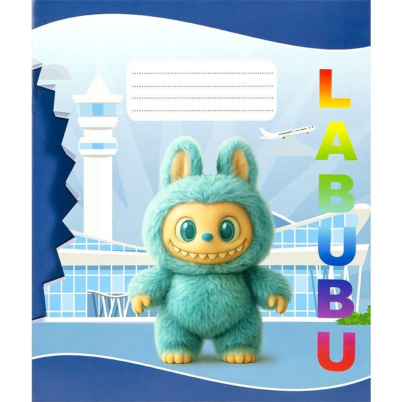 Зошит кольоровий 18 аркушів, клітинка "Labubu" (20 штук в упаковці) фото 2 Зошит кольоровий 18 аркушів, клітинка "Labubu" (20 штук в упаковці) фото 2